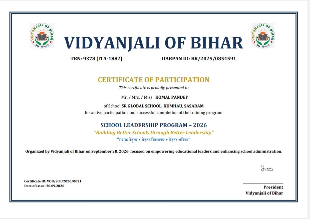 Sample Participation Certificate